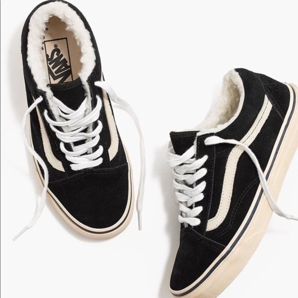 Vans x Madewell Sherpa Lined Old Skool Sneakers Size 10